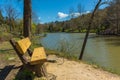 Bench near lake -2