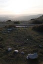 Bench in nothingness Royalty Free Stock Photo