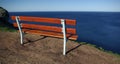 Bench with an ocean view Royalty Free Stock Photo