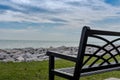 Bench overlooking Lake Michigan, Wisconsin