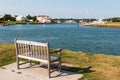 Bench Overlooks Rudee Inlet in Virginia Beach