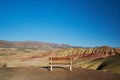 Bench at Painted Hills Royalty Free Stock Photo