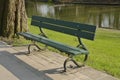 Bench at park in Brugge Royalty Free Stock Photo