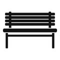 Bench park icon simple vector. Yard plan garden