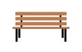 Bench park vector icon. Garden bench silhouette furniture chair. Street wooden seat