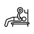 Bench press exercise icon Royalty Free Stock Photo