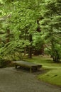 Bench in relax garden Royalty Free Stock Photo