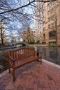 Bench at the River Walk area San Antonio Texas