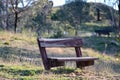 A seat in parkland