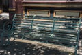 Bench and shadows fit the architecture Royalty Free Stock Photo