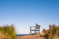 A bench on shore of the Baltic Sea Royalty Free Stock Photo