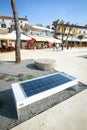 Bench with solar panel Royalty Free Stock Photo