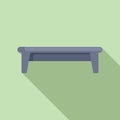 Bench space project icon flat vector. Space patio