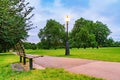 Bench and street light Royalty Free Stock Photo