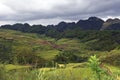 Bench terrace in mountains