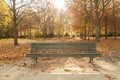 Bench in Tiergarten in Berlin