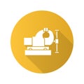 Bench vice flat design long shadow glyph icon Royalty Free Stock Photo