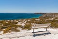 Bench with a view of Cape Spencer coastline at Innes National Park