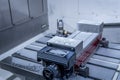 Bench Vise on CNC machine and table of machine, CNC setting tool length on the machine