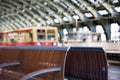 Bench waiting at the train station Royalty Free Stock Photo