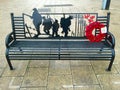 Bench for War Memorial Royalty Free Stock Photo