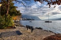 Bench on the waterfront Royalty Free Stock Photo