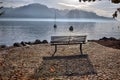 Bench on the waterfront Royalty Free Stock Photo