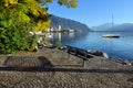 Bench on the waterfront on the lake Royalty Free Stock Photo