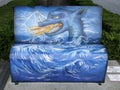The wonderful How to Train Your Dragon book bench Royalty Free Stock Photo