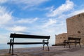 Benches on Dubrovnik`s Porporela