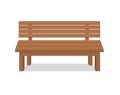 Benches isolated on white background.vector illustration.wooden construction. Royalty Free Stock Photo