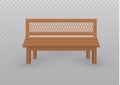 Benches isolated on white background.vector illustration.wooden construction. Royalty Free Stock Photo