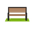 Benches isolated on white background.vector illustration.wooden construction. Royalty Free Stock Photo