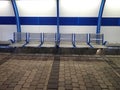 benches on a lonely train station