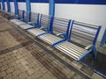 benches on a lonely train station