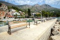 Benches in Mlini Royalty Free Stock Photo