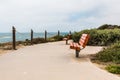 Benches Overlooking the Point Loma Tidepools Royalty Free Stock Photo