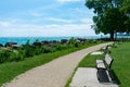 Benches at a Park along Lake Michigan in Evanston Illinois