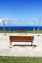 Benches in park