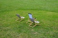 Benches and seats, beach-type fabric chairs. tables where it is possible to have coffee on the sun. soft colored postmen soften si Royalty Free Stock Photo