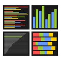 Benchmark Bars and Indicators Set. Vector