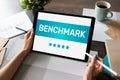 BENCHMARK, business processes and performance metrics to industry bests practices from other companies.