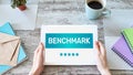 BENCHMARK, business processes and performance metrics to industry bests practices from other companies.