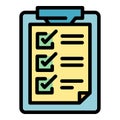 Benchmark clipboard icon vector flat Royalty Free Stock Photo