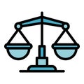 Benchmark compare icon vector flat