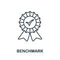 Benchmark icon from fintech collection. Simple line Benchmark icon for templates, web design and infographics Royalty Free Stock Photo