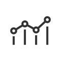 Benchmark measure icon in flat style. Dashboard rating vector illustration on white isolated background. Progress service business