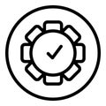 Benchmark testing icon outline vector. Business compare