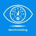 Benchmarking concept. Analysis of the effective functioning of the business. The idea of development and improvement of business.