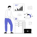 Benchmarking concept. Benchmark business development. Analysis financial statistics, data, graph, chart, report